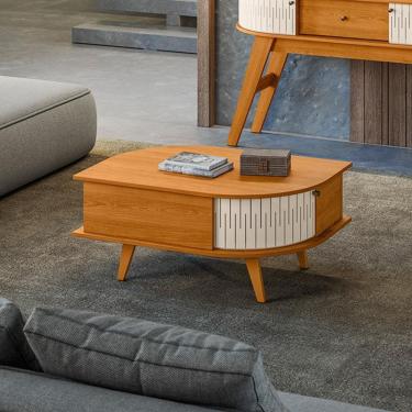 Imagem de Mesa de Centro 02 Portas Indianápolis Cinamomo Off White Madetec