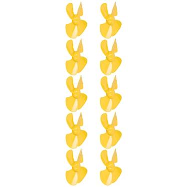 Imagem de aqxreight Hélice de 40 Mm 4 para Carros de Brinquedo DIY Hélices de Substituição de Plástico Com Forte Impulso de Eixo Leve de 2 Mm Compatível para Barcos, Modelos e Artesanato RC (Amarelo)