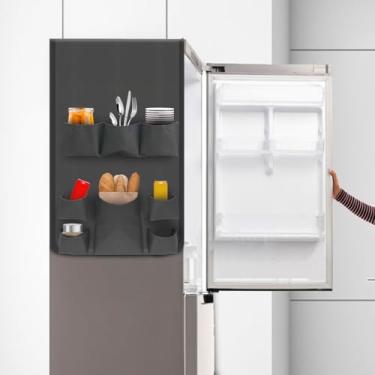 Imagem de MABCIRY Organizador de mini geladeira, organizador de armazenamento de geladeira fácil de armazenar com 11 compartimentos, organizador de organizador de geladeira à prova d'água, organizador de