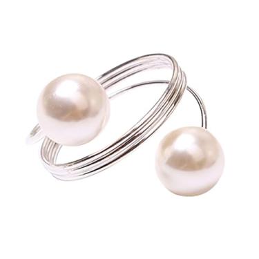 Imagem de Jogo Com 4 Porta-Guardanapos Metal Pérola Rafimex Durabilidade e Elegância