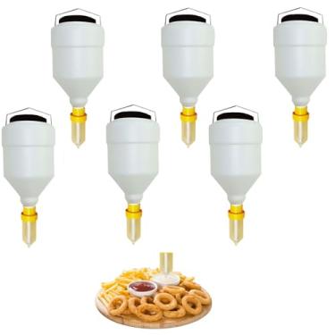 Imagem de Conjunto de dispensador de molho de 3,5 L à prova de vazamento (6 peças) - Garrafas recarregáveis para churrasco, catering e restaurantes - Ideal para chefs profissionais e hospedagem de eventos