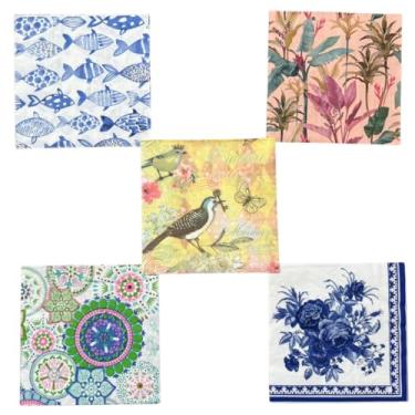 Imagem de Kit 5 Guardanapos para Decoupage e Artesanato – Estampas Variadas Decorativas para MDF, Vidro e Papel