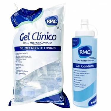 Imagem de Gel Contato Condutor Ultrassom Rmc Incolor Bag 5Kg + Recipiente Frasco 300G