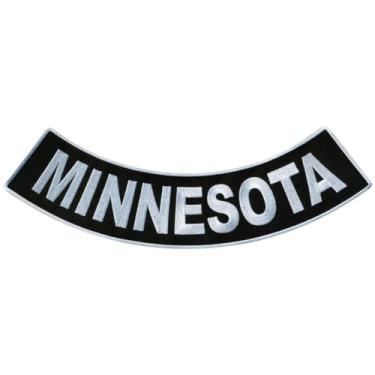 Imagem de Hot Leathers Jaqueta e colete de couro jeans bordado Minnesota Bottom Rocker Patch 4 PPM5045-12L x 3A