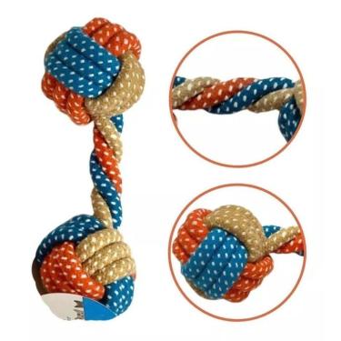 Imagem de Brinquedo Pet Mordedor Corda Interativo Caes Filhote Adulto