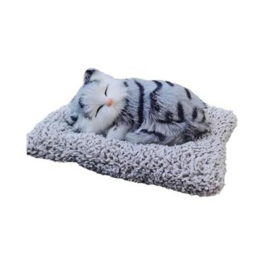 Imagem de Boneco De Pelúcia De Gato Dormindo, Ornamentos Para Carro, Decoração A