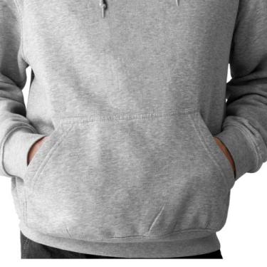 Imagem de Moletom Masculino Bolso Canguru Flanelado Liso Algodão - GR STORE, Cin