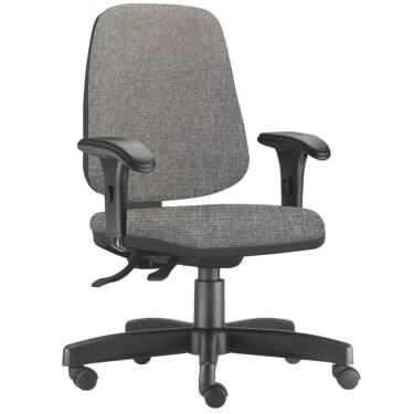 Imagem de Cadeira Giratória Job L02 Diretor Executiva Linho Cinza Escuro - Lyam Decor