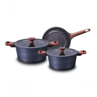 Imagem de Conjunto De Panelas Titanium Com Revestimento Cerâmico 3 Peças Mta 8450