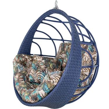 Imagem de Balanço Ninho Suspenso Hungria Azul Dark E Maranata Bege