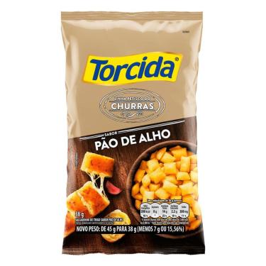 Imagem de Salgadinho de Trigo Torcida Churras Sabor Pão de Alho 38g