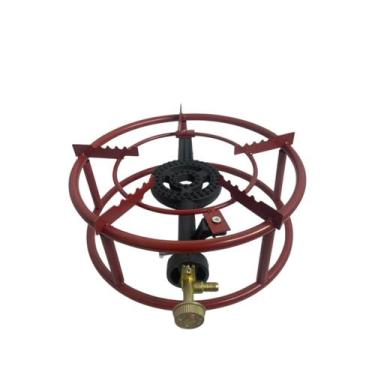 Imagem de Fogão Alta Pressão Semi Industrial Camping Redondo Vermelho - DASSHAUS