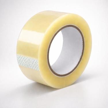 Imagem de Fita adesiva transparente 45 mm x 100 m para embalagem - Genérica