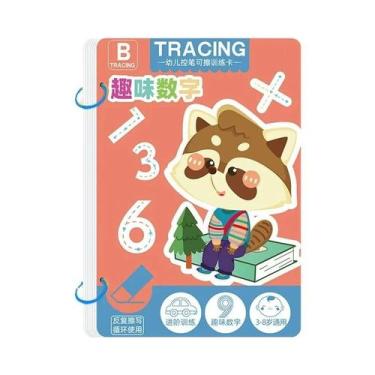 Imagem de Caderno De Caligrafia Reutilizável Montessori Para Crianças, Prática D