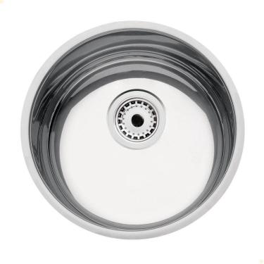 Imagem de Cuba Redonda Tramontina Luna 30 Bl Perfecta Em Aço Inox Polido 30 Cm Com Válvula 94040407