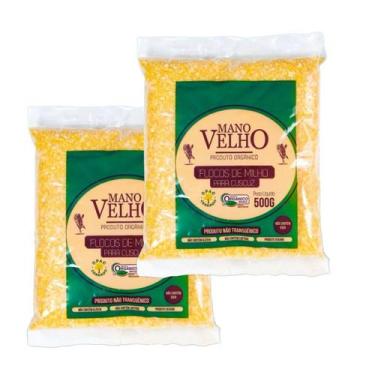 Imagem de KIT 2 Flocão de Milho Orgânico 500g Mano Velho