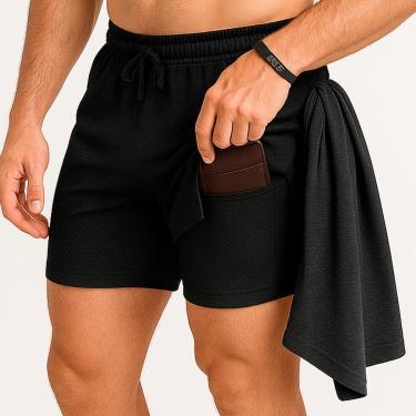 Imagem de Shorts 2 Em 1 Térmico De Compressão Bolso Secreto Academia-Masculino