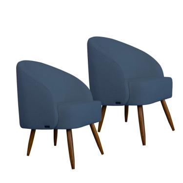 Imagem de Kit 2 Poltronas Caires em Madeira Eucalipto Movellu Home