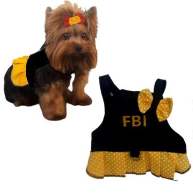 Imagem de Coleira Peitoral com Guia para Cachorro Fema FBI - Duda Vest, P