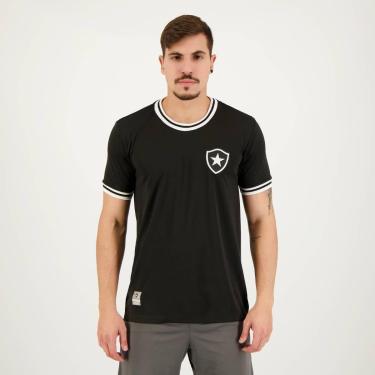 Imagem de Camiseta Jacquard Botafogo Escudo Preta-Masculino