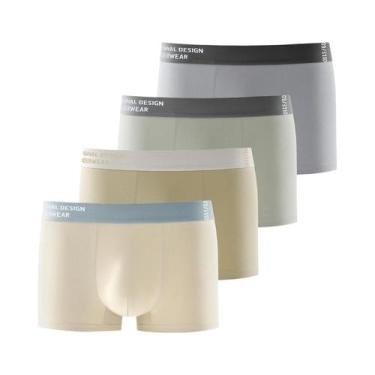 Imagem de Cuecas Boxer Masculinas Respiráveis E Confortáveis, Pacote Com 4, Mode