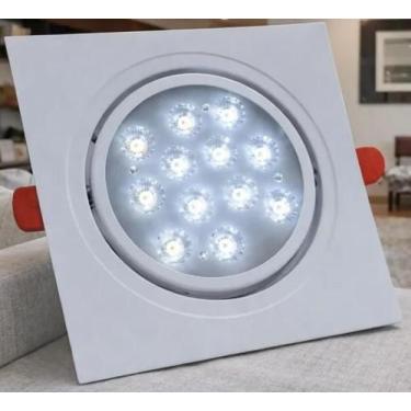 Imagem de Kit 6 Lampadas Spot Led 12W Embutir Quadrado Bco Frio - Ledeal