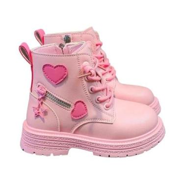 Imagem de Botas De Borracha Rosa Para Meninas Com Zíper Lateral, Sola Macia, Mod