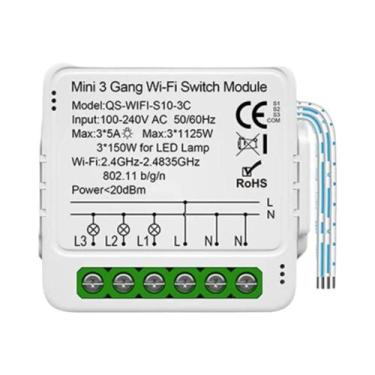 Imagem de Interruptor Inteligente WiFi Zigbee Tuya Para Luz, Cortina, Dimmer, Mó