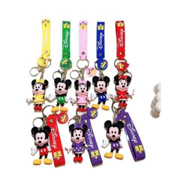 Imagem de Chaveiro De Boneca Disney Mickey Mouse E Minnie, Pingente De Carro E M