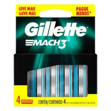 Imagem de Refil Para Barbear Gillette Mach3 4 Unidades