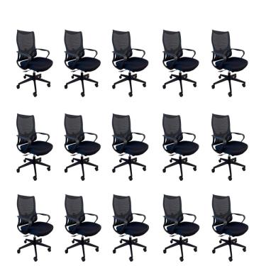 Imagem de Kit 15 Cadeiras Presidente Oficial Verona Sem Apoio