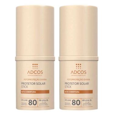 Imagem de Adcos Kit com 2 Protetores Solares com Cor FPS80 - Bronze, Kit
