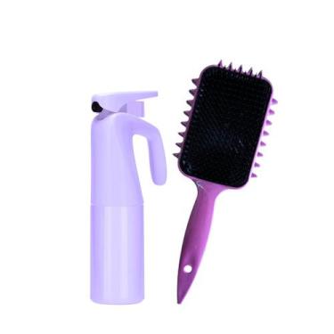 Imagem de Kit Escova Fitagem Perfeita com Borrifador Névoa - NoBrand, Lilás