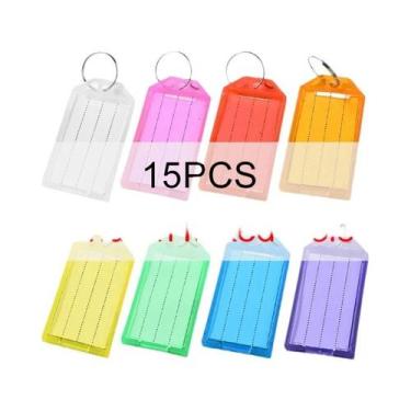 Imagem de Etiquetas De Chave De Plástico Em Cores Sortidas 10-100PCS Com Argola 