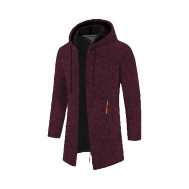 Imagem de Moletom Masculino Oversize Com Capuz E Zíper, Jaqueta De Inverno Para 