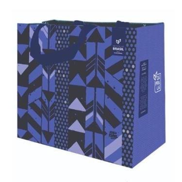 Imagem de Sacola Grande Retornável de Ráfia Ecobag 39x44x22cm B4U - B4U (Cá Pra 