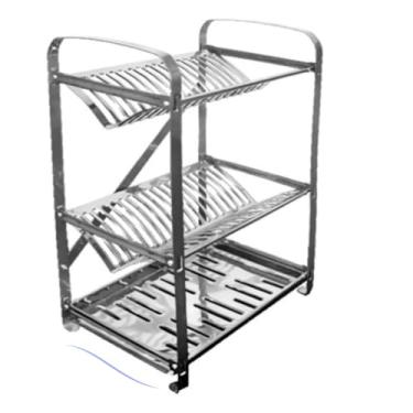 Imagem de Escorredor De Louça Prato Copos Grande - Aço Inox - 48 Pratos StampInox