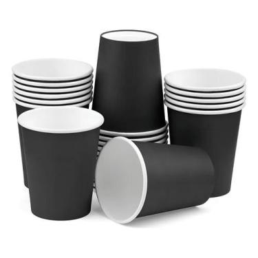 Imagem de Copo de Papel Preto 120ml Descartável Café 100un Alta Qualid - Congrat