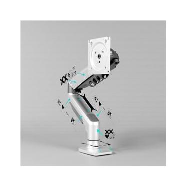 Imagem de Suporte Articulado de Mesa, Monitor 17" a 35", Pistão a Gás, Giro 360, Suporta até 9kg, Branco, F80SKIN-W, ELG