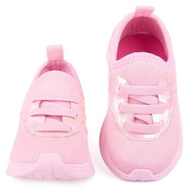 Imagem de Tênis Infantil Menina Calce Fácil Ferradura T005 - 27 - B2A KIDS, Rosa