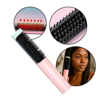 Imagem de Escova Alisadora Elétrica com Controle de Temperatura - Genérica