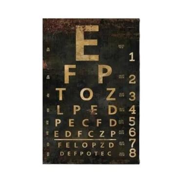 Imagem de Pôster Gráfico De Teste De Visão Snellen, Quadro De Optometria, Pintur