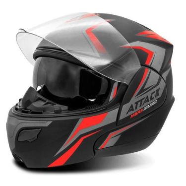 Imagem de Capacete Moto Pro Tork Escamoteável Robocop New Attack Viseira Interna