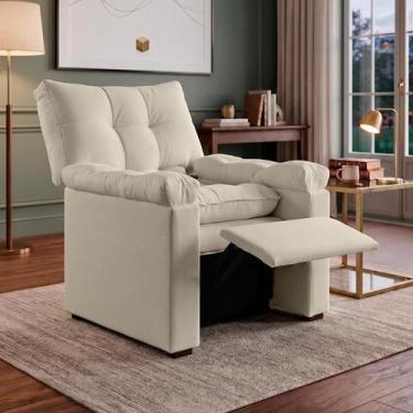 Imagem de Poltrona Reclinável Mamãe Imperador Bouclê Decorativa Sala Quarto Luxo