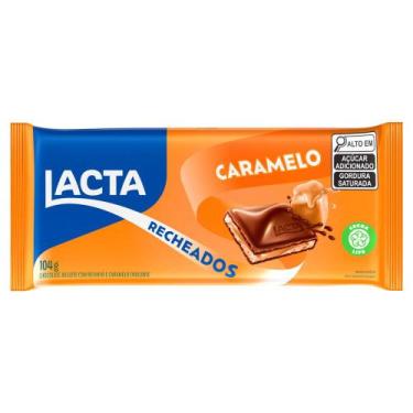 Imagem de Chocolate ao Leite Recheio Caramelo Lacta Recheados 104g