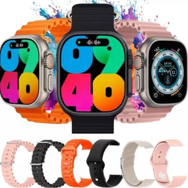 Imagem de Relógio Smartwatch Ultra 2 Com 6 Pulseiras Masculino Feminino Lançamen