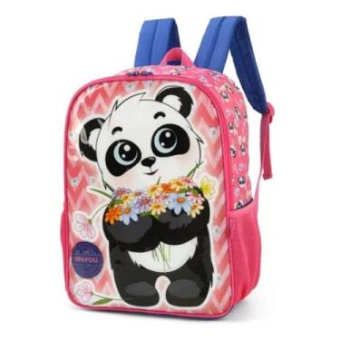 Imagem de Mochila de Costas Luxcel Up4you Panda Rosa