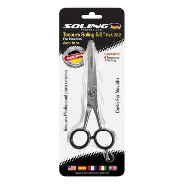 Imagem de Soling Tesoura 5,5" Fio Navalha Dentada REF 232
