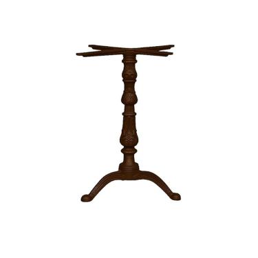 Imagem de Kit Pé de Mesa com Base e Trava Veroninha Alumínio Fundido 9cm Marrom para Tampos Até 50kg