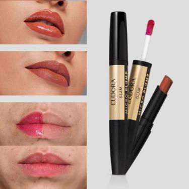 Imagem de Batom Eudora Duo Glam Micro Plump 1,8g  Volume, Hidratação e Brilho